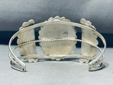 One Of The Most Unique Native American Navajo Coral Sterling Silver Concho Bracelet-Nativo Arts