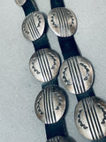 Detailed Handmade Vintage Native American Navajo Sterling Silver Segmented Concho Belt-Nativo Arts