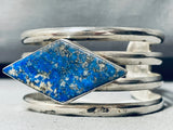 The Coolest Vintage Native American Navajo Denim Lapis Sterling Silver Bracelet-Nativo Arts