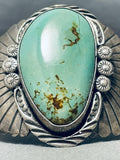 Best Del Chatter Vintage Native American Navajo Green Turquoise Sterling Silver Bracelet-Nativo Arts