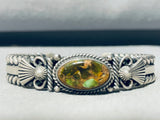 One Of The Best Vintage Native American Navajo Derrick Gordan Damale Turquoise Sterling Bracelet-Nativo Arts