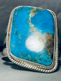 231 Grams!! Vintage Native American Navajo Turquoise Sterling Silver Bracelet-Nativo Arts