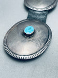 Early Hand Tooled Vintage Native American Navajo Turquoise Sterling Silver Concho Belt-Nativo Arts