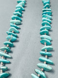 Breathtaking 131 Grams Native American Navajo Easter Blue Turquoise Sterling Silver Necklace