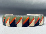 6 Inch Wrist One Of Most Unique Vintage Southwest Sterling Silver Bracelet-Nativo Arts