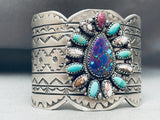 The Best Santo Domingo Turquoise Azurite Sterling Silver Bracelet-Nativo Arts