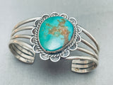 Amazing Vintage Native American Navajo Royston Turquoise Sterling Silver Bracelet-Nativo Arts