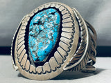 Native American Rare Early Hallmark! Vintage Orville Tsinnie Turquoise Sterling Silver Bracelet-Nativo Arts