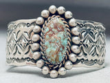 Bern Chavez Vintage Navajo Royston Turquoise Sterling Silver Bracelet-Nativo Arts