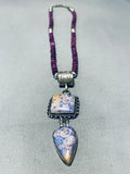 Phosphosiderite!! Rare Vintage Native American Navajo Sterling Silver Necklace-Nativo Arts