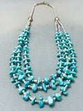 Incredible Vintage Navajo Nugget Turquoise Heishi Sterling Silver Necklace-Nativo Arts