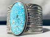 Vivid Gasp! Vintage Navajo Turquoise Sterling Silver Bracelet Cuff-Nativo Arts