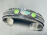Opulent Opal!! Vintage Native American Navajo Gaspeite Sterling Silver Bracelet-Nativo Arts