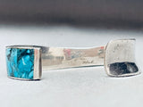 Important 6 Inch Wrist Andy Lee Kirk Inlay Turquoise Sterling Silver Bracelet-Nativo Arts