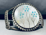 Flowers Of Turquoise!! Vintage Native American Zuni Turquoise Sterling Silver Bracelet-Nativo Arts