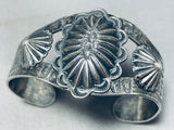One Of The Earliest Concho Vintage Native American Navajo Sterling Silver Bracelet-Nativo Arts