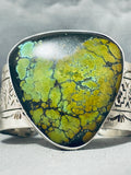 Magnificent Native American Navajo Frogskin Turquoise Sterling Silver Bracelet-Nativo Arts