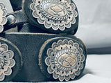 373 Grams Vintage Native American Navajo Hand Tooled Sterling Silver Concho Belt Old-Nativo Arts