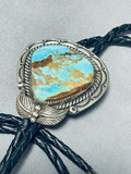 Captivating Vintage Native American Navajo Royston Turquoise Sterling Silver Colossal Bolo-Nativo Arts