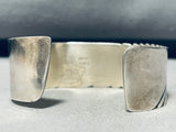 Rob Johnson Vintage Native American Navajo Sterling Silver Bracelet Cuff-Nativo Arts