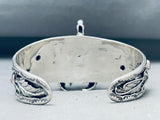 One Of The Most Detailed Ever Vintage Turquoise Inlay Sterling Silver Bracelet-Nativo Arts