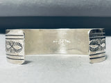 Important Long Coral Native American Navajo Sterling Silver Bracelet Cuff-Nativo Arts