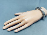 Authentic Orville Tsinnie Vintage Native American Navajo Sterling Silver Bracelet-Nativo Arts