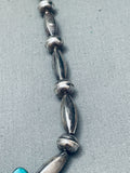 One Of The Biggest Vintage Native American Navajo Turquoise Sterling Silver Cross Necklace-Nativo Arts