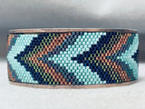 One Of The Most Detailed Ever Vintage Southwest Bead Sterling Silver Bracelet-Nativo Arts