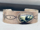 One Of The Most Unique Vintage Native American Navajo Green Turquoise Sterling Silver Bracelet-Nativo Arts