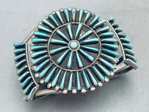Rare Wallace Vintage Native American Zuni Turquoise Sterling
