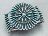Rare Wallace Vintage Native American Zuni Turquoise Sterling Silver Bracelet-Nativo Arts