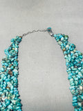 Gorgy!! Vintage Native American Navajo Turquoise Nugget Chunks Sterling Silver Necklace-Nativo Arts