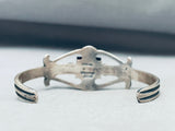 One Of The Best Native American Navajo Sterling Silver Cross Bracelet-Nativo Arts