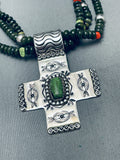The Best Tony Aguilar Sr Vintage Kewa Sterling Silver Jade Turquoise Necklace-Nativo Arts