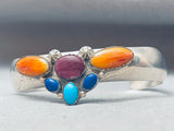 Gorgeous Vintage Native American Navajo Turquoise Shell Sterling Silver Bracelet-Nativo Arts