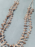 Marvelous Vintage Native American Zuni Brown Bird Sterling Silver Fetish Necklace-Nativo Arts