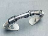 Authentic Orville Tsinnie Vintage Native American Navajo Sterling Silver Bracelet-Nativo Arts