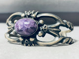 Jaw To The Floor Vintage Native American Navajo Charoite Sterling Silver Bracelet-Nativo Arts