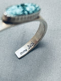 Tight Spiderweb Vintage Native American Navajo Turquoise Sterling Silver Bracelet-Nativo Arts