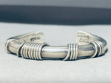 Important Orville Tsinnie Vintage Native American Navajo Sterling Silver Rope Bracelet-Nativo Arts