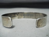 Terry Wadsworth Magnificent Vintage Native American Hopi Sterling Silver Bracelet-Nativo Arts