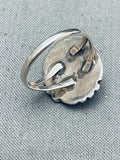 Rare Domed Lapis Vintage Native American Navajo Sterling Silver Ring Old-Nativo Arts