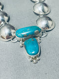 Important Vintage Apache Carlyne Apachito Turquoise Sterling Silver Necklace-Nativo Arts