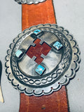 781 Grams Vintage Native American Navajo Turquoise Sterling Silver Concho Belt-Nativo Arts