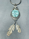 Important Vintage Ben Begaye Dry Creek Turquoise Sterling Silver Necklace-Nativo Arts