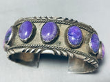 One Of The Best Vintage Native American Navajo Domed Sugulite Sterling Silver Bracelet-Nativo Arts