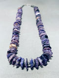 Shes A Beauty!! Native American Navajo Purple Charoite Sterling Silver Necklace-Nativo Arts