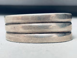 Hand Tooled Vintage Native American Navajo Sterling Silver Segmented Bracelet-Nativo Arts