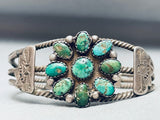 One Of The Best Vintage Native American Navajo Cerrillos Turquoise Sterling Silver Bracelet-Nativo Arts